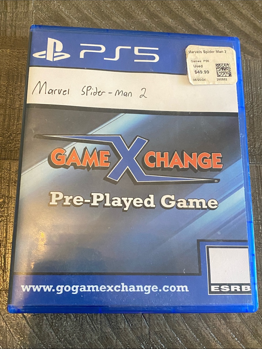 Sony PS5 Marvel Spider - Man 2
Pre-Played Game in Blue Case